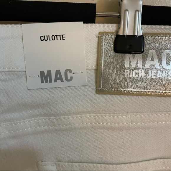 MAC Rich Jeans in White, Organic Cotton Rich Culotte Cropped Denim, Size… - Picture 9 of 14